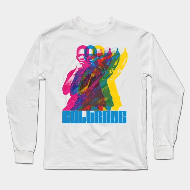 John Coltrane Long Sleeve T-Shirt by HAPPY TRIP PRESS